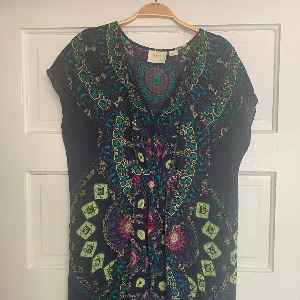 Maeve Navy Silk Tunic